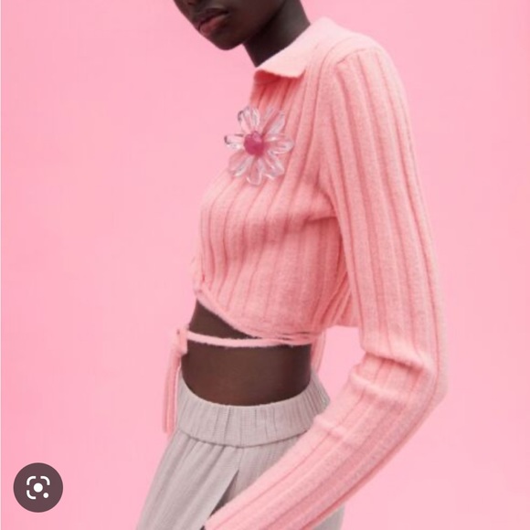 Zara Sweaters - Zara Tied Cropped Cardigan